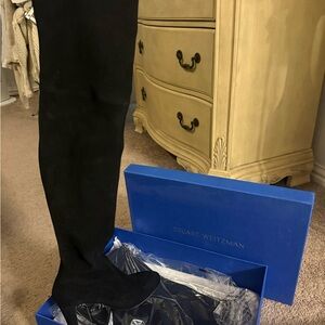 Stuart Weitzman Black Suede Boots